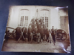 ♥️   XIXeme Photo 16 Eme Regiment MILITAIRE CANON VERS 1880 - Guerre, Militaire