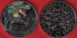 Austria 3 Euro 2020 "Supersaurs - Tyrannosaurus Rex" Colored UNC - Autriche