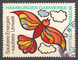 BIRD - GAS Clean Energy Gasworks PROPAGANDA Cinderella Vignette Label 1973 GERMANY Hamburg Saubere Energie Gaswerke - Gas