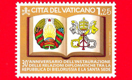 Nuovo - MNH - VATICANO - 2022 - 30 Anni Relazioni Diplomatiche Tra Bielorussia E Santa Sede – Stemmi - 1.25 - Unused Stamps