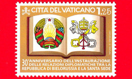 Nuovo - MNH - VATICANO - 2022 - 30 Anni Relazioni Diplomatiche Tra Bielorussia E Santa Sede – Stemmi - 1.25 - Nuovi