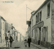 Bouffémont * Débit De Tabac Tabacs TABAC Bureau Omnibus Loge , La Grande Rue * Villageois Cheval - Bouffémont