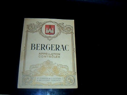 Étiquette De Vin Non Utilisè Bergerac AOC Ets Verdier à Bellefond Gironde - Bergerac