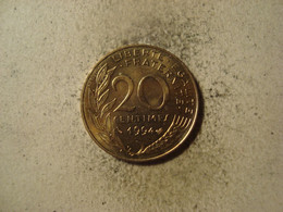 MONNAIE FRANCE 20 CENTIMES 1994 MARIANNE ( Abeille ) - 20 Centimes