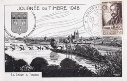 France Journée Du Timbre 1948 - Tours - TB - Brieven En Documenten