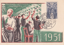 France Journée Du Timbre 1951 - Lyon - TB - Storia Postale