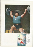 ESPAÑA SPAIN TARJETA JUEGOS OLIMPICOS DE MUNICH 1972 HALTEROFILIA - Weightlifting