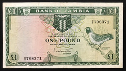Zambia 1 Pound 1964 Pick#2 Taglietto E Biglietto Pressato Raro LOTTO 3800 - Zambie