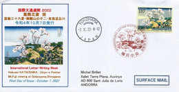 International Letter Writting Week 2022, LETTER Yokohama Sent To Andorra. (Observation Du Mont Fuji à Gotenyama) - Storia Postale