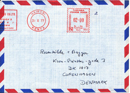 Kenya, Uganda & Tanzania Air Mail Cover With Meter Cancel Nairobi 31-10-1977 - Kenya, Ouganda & Tanzanie