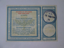 New Zealand Valued 12 Cents IRC-International Reply Coupon 1971,see Pictures - Neuseeland