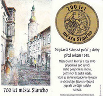 Czech Boites D'allumettes- 2 Etiquettes, Match Labels, 700 Years Of The Town Of Slané - Zündholzschachteletiketten
