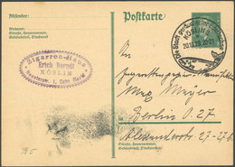 SST 1919-1932 KÖLN Die Stadt Geräucherter Edellachse, 20.10.1929, 5 Pf. Ebert Ganzsachenkarte, Pracht - Covers & Documents
