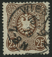 Dt. Reich 35c O, 1879, 25 Pfe. Dunkelbraun, Normale Zähnung, Pracht, Gepr. Zenker, Mi. 300.- - Used Stamps