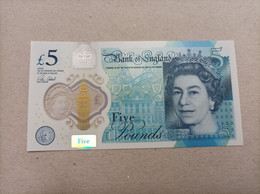 Billete De Inglaterra De 5 Libras, Año 2015, UNC - 5 Pounds