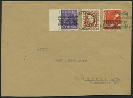 AMERIK. U. BRITISCHE ZONE 37/8I,69 BRIEF, 1948, 6 Und 8 Pf. Bandaufdruck, Mischfrankatur Mit 6 Pf. Kölner Dom, Pracht - Other & Unclassified