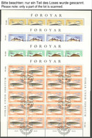 FÄRÖER 79-81,84-89KB **, 1983, Dampfschiffe, Europa, Fische, Je Im Kleinbogensatz, Postfrisch, Pracht, Mi. 250.- - Färöer Inseln