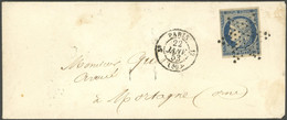 FRANKREICH 4a BRIEF, 1853, 25 C. Blau Mit Punktstern-Stempel Auf Kleinem Brief, Pracht - Other & Unclassified