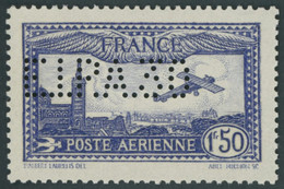 FRANKREICH 255I **, 1930, 1.50 Fr. Flugpost Mit Lochung E.I.P.A. 30, Pracht - Other & Unclassified