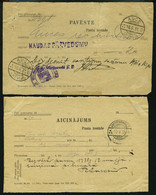 LETTLAND 1931/8, PAVESTE Und AICINAJUMS, 2 Benachrichtigungsscheine, Feinst/Pracht - Latvia