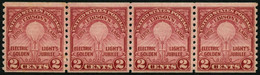 USA 317D **, Scott 656, 1929, 2 C. Edison, Senkrecht Gezähnt 10, Im Waagerechten Viererstreifen, Postfrisch, Pracht, $ 9 - Ungebraucht