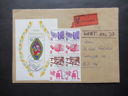 Berlin / BRD 1976 Wertbrief V Zettel 8702 Lengfeld H-Blatt Berlin Freimarken Unfallverhütung Und Weihnachtsblock Der BRD - Storia Postale