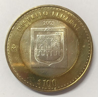 MEXICO Messico 100 Pesos 2005 Bimetallic Coin KM#713 Distrito Federal E.410 - Mexique