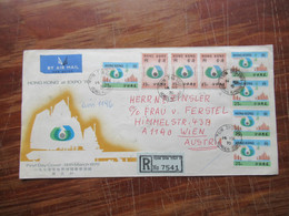 Asien GB Kolonie Hong Kong 1986 3x Belege Registered / Express Mit Hohen Frankaturen! 1x Hong Kong At Expo 1970 - Storia Postale