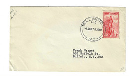 NEW ZEALAND 1937 FDC WITH WELLIGTON POSTMARK - Briefe U. Dokumente