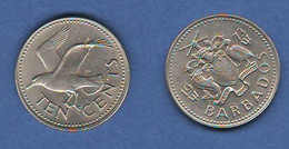 Barbados 10 Cents 1973 - Barbades