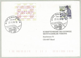 Schweiz / Helvetia 1998, Postkarte Noiraigue - Basel, Wasserrad / Roue Hydraulique / Water Wheel - Wasser