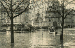 Paris * 8ème * Avenue Montaigne * Janvier 1910 * Inondation Crue - Arrondissement: 08