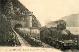 Aix Les Bains * Le Lac Du Bourget * Rochers De Brison * Passage Du Train * Ligne Chemin De Fer - Aix Les Bains