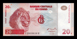 Congo República Democrática 20 Francs 1997 Pick 88A Sc Unc - République Démocratique Du Congo & Zaïre