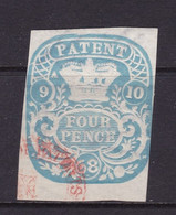 GB Fiscal/ Revenue Stamp.  Patent 4d Blue  (A) - Revenue Stamps