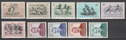 LUXEMBOURG - 1952 - YVERT N° 455/464 * MLH (PLUSIEURS ** MNH COMPTES COMME * MLH)  - COTE = 55 EUR - Nuovi