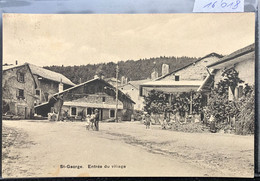 Saint-George  (près De Gimel ): Entrée Du Village - Belles Fermes, Jeune Animation (16'018) - Gimel