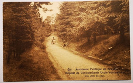 A725 BRUXELLES - UCCLE VERREWINKEL ASSISTANCE PUBLIQUE - HOPITAL DE CONVALESCENTS UNE ALLEE DU PARC CIRCULE 1932 - Health, Hospitals