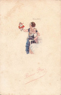 CPA Illustrateur - Mauzan - Femme Avec Un Bébé Sur Son Lit Et Sa Poupée - Bonne Fete - Mauzan, L.A.