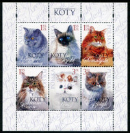 POLAND 2010 Cats Block  MNH / **.  Michel Block 191 - Blocs & Hojas