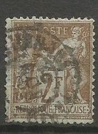France - Type Sage - N°105 - 2f. Bistre Sur Azuré - Obl. JOURNAUX PARIS - 1898-1900 Sage (Tipo III)