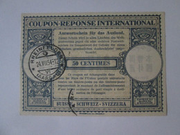 Switzerland/Suisse Valued 50 Centimes IRC-International Reply Coupon 1954,see Pictures - Suisse