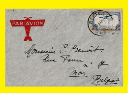 1944 ALBERTVILLE BELGIAN CONGO / CONGO BELGE LETTER TO BELGIUM (Mons)  WITH PA11 STAMP N-O-T CENSORED - Covers & Documents