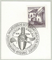 Oesterreich / Austria 1976, Sonderstempel Viktor Kaplan Graz, Turbine - Eau