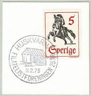 Schweden / Sverige 1973, Sonderstempel Filatelistenföreningen Huskvarna, Wasserrad / Roue Hydraulique / Water Wheel - Agua