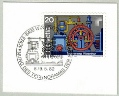 Schweiz / Helvetia 1982, Sonderstempel Technorama Winterthur, Dampfmaschine / Machine à Vapeur / Steam Machine - Wasser