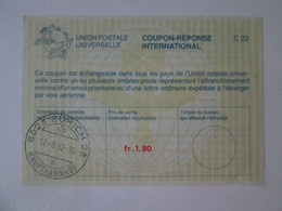 Switzerland/Suisse Valued 1,80 Franc IRC-International Reply Coupon 1992,see Pictures - Schweiz