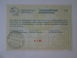 Switzerland/Suisse Valued 1,80 Franc IRC-International Reply Coupon 1992,see Pictures - Suisse