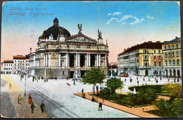Poland  1918    Austrian Period  Postcard Lwow 5.5.1918 Teatr Miejski - Brieven En Documenten
