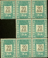 Maroc 1899-France Colonie - Poste Locale "Mazagan" à Marrakech. Taxe Nr.: 71. Block De 8 .... (EB) DC-11345 - Postes Locales & Chérifiennes